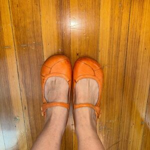 Miz Mooz Vibrant Orange Flats